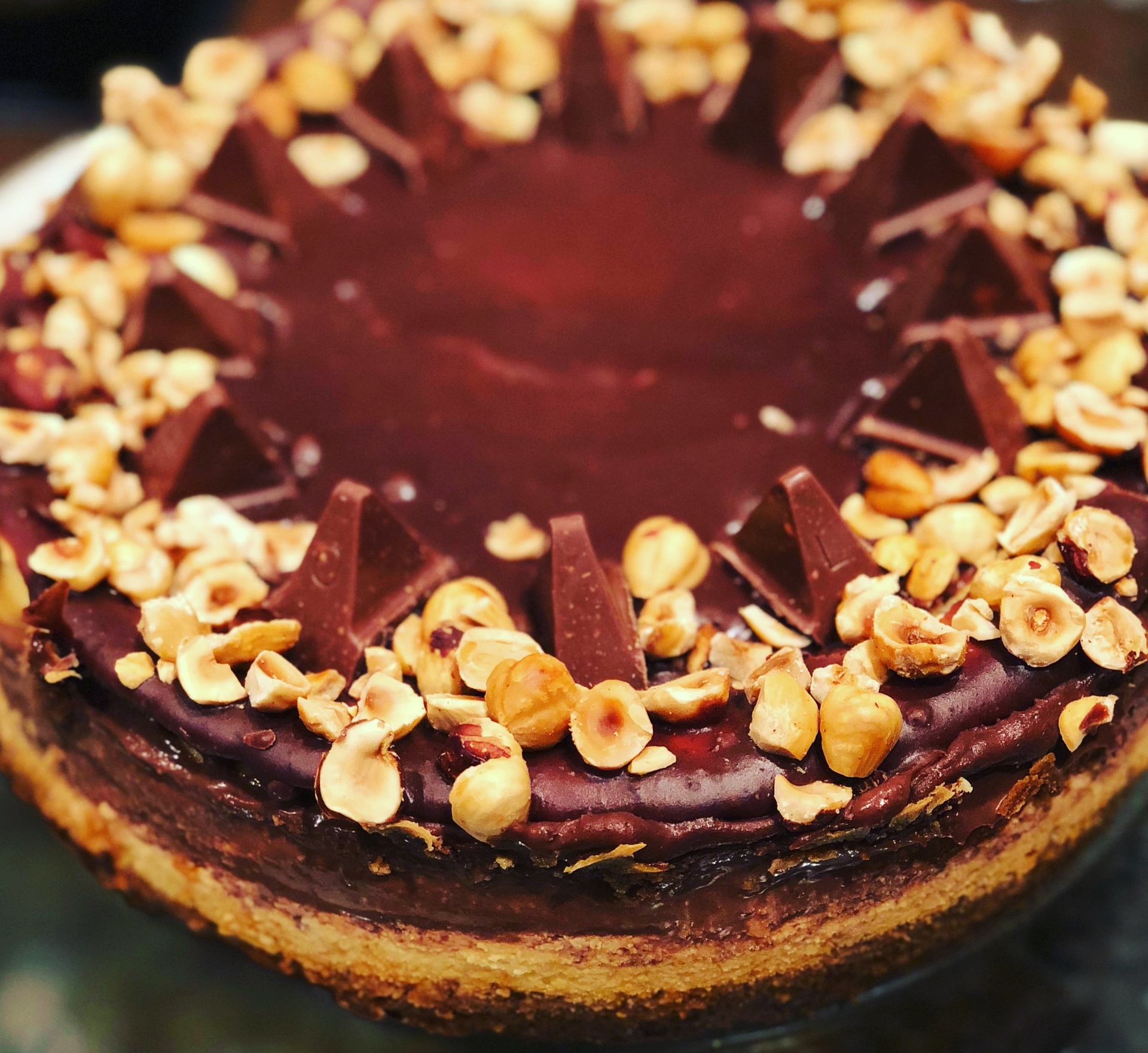 Decadent chocolate hazelnut cake